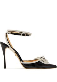 MACH & MACH 110mm patent-finish leather pumps - Nero