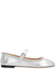 MACH & MACH Audrey crystal-embellished ballet pumps - Argento