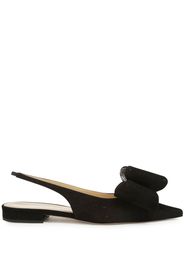 MACH & MACH bow-detail leather ballerinas - Marrone