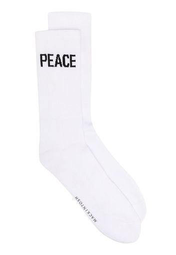 Mackintosh Set di due calzini Peace x Love - Bianco