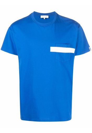 Mackintosh T-shirt con dettaglio a righe - Blu