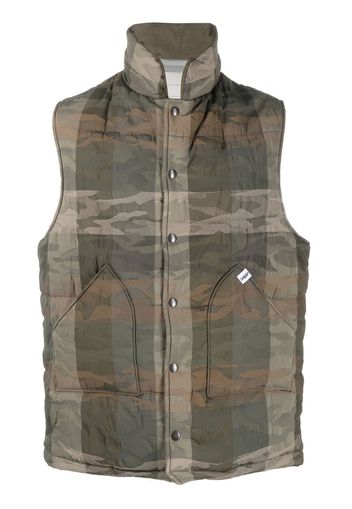 Mackintosh Gilet OSAKA con motivo camouflage - Verde