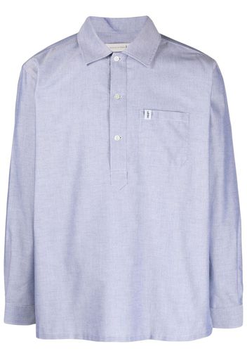 Mackintosh Military buttoned cotton shirt - Blu