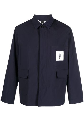 Mackintosh Giacca-camicia con applicazione - Blu