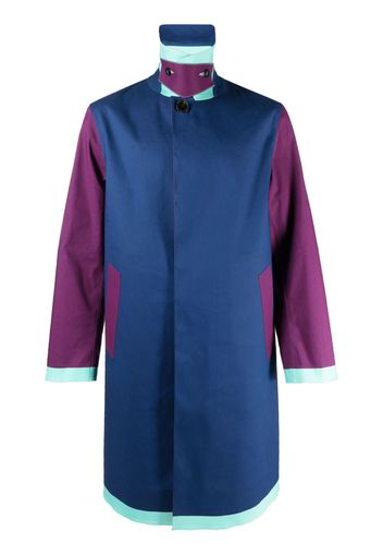 Mackintosh Impermeabile Oxford con design color-block - Blu