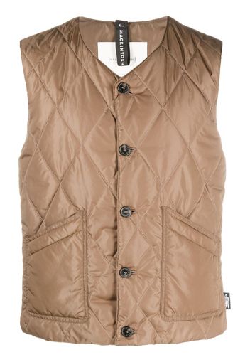 Mackintosh Gilet trapuntato Hig - Marrone