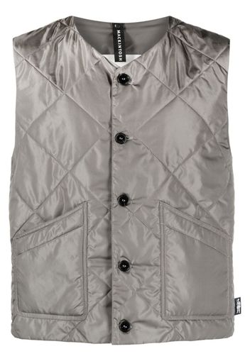 Mackintosh V-neck quilted gilet - Grigio