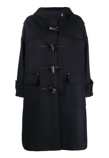 Mackintosh single-breasted toggle-fastening coat - Blu
