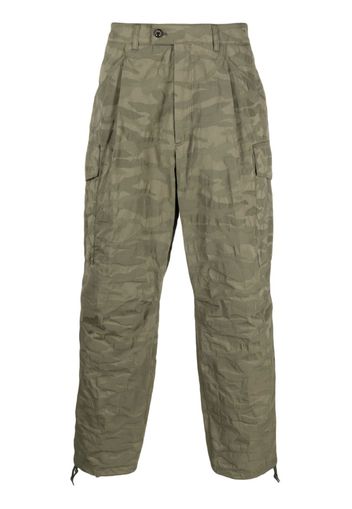 Mackintosh Cargo crop con stampa camouflage - Verde