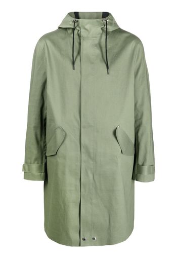 Mackintosh hooded cotton raincoat - Verde