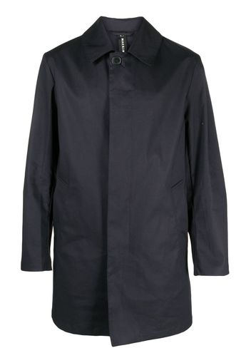 Mackintosh single-breasted cotton raincoat - Blu