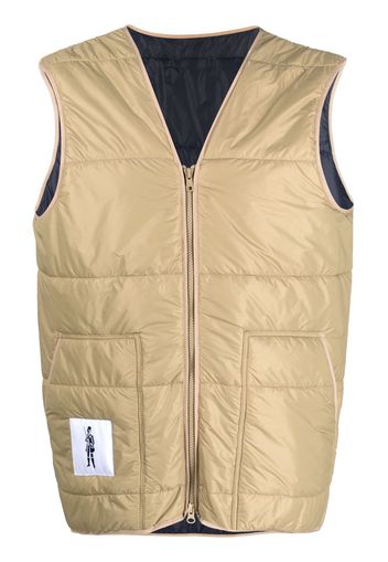 Mackintosh padded V-neck gilet - Toni neutri