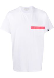 Mackintosh T-shirt con dettaglio a righe - Bianco