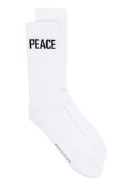 Mackintosh Set di due calzini Peace x Love - Bianco