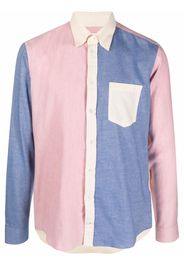 Mackintosh button down contrast panel shirt - Rosa