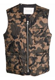 Mackintosh Gilet con stampa camouflage General - Verde