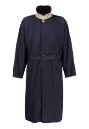 Mackintosh Trench midi con cintura - Blu