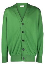 Mackintosh V-neck cotton cardigan - Verde