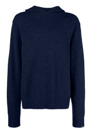 Mackintosh Maglione Wiverton con cappuccio - Blu