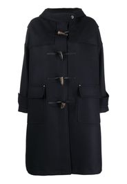 Mackintosh single-breasted toggle-fastening coat - Blu