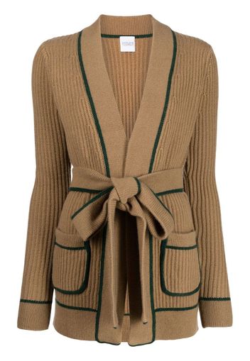 Madeleine Thompson Clover ribbed-knit cardigan - Marrone