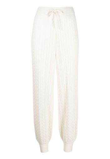 Madeleine Thompson Lily cable-knit cashmere trousers - Bianco