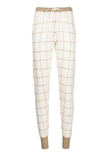 Madeleine Thompson Layla check-pattern track pants - Toni neutri