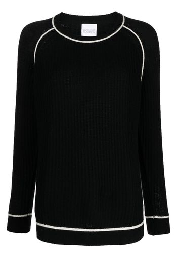 Madeleine Thompson contrasting-edge knitted jumper - Nero