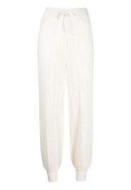 Madeleine Thompson Lily cable-knit cashmere trousers - Bianco