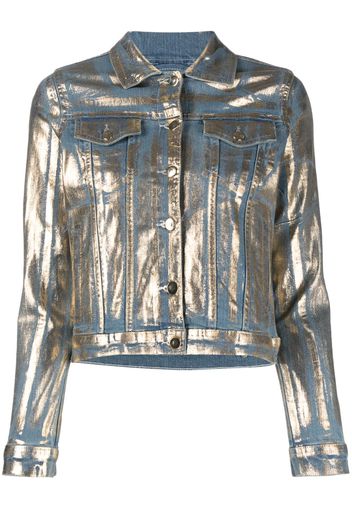 Madison.Maison metallic-coated denim jacket - Blu