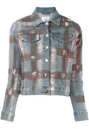 Madison.Maison paint splatter-print denim jacket - Blu