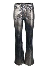 Madison.Maison metallic-effect laminated jeans - Argento