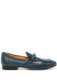 Madison.Maison crystal-embellished flat loafers - Blu