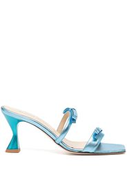 Madison.Maison 80mm metallic bow-detail sandals - Blu