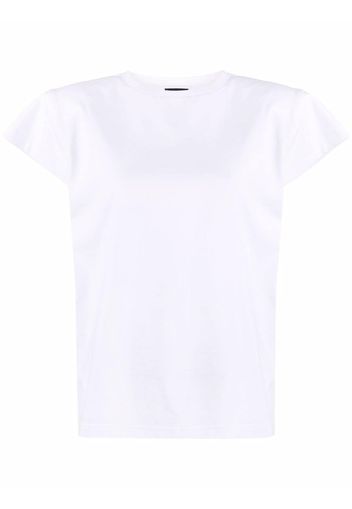 Magda Butrym padded shoulder logo T-shirt fit - Bianco