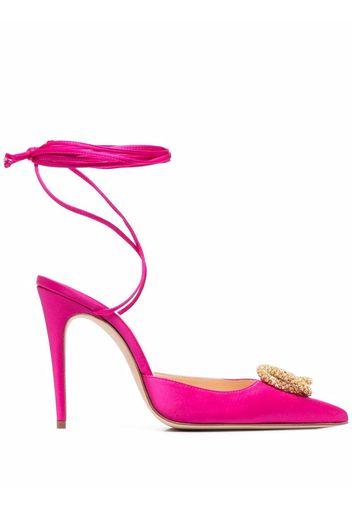 Magda Butrym tie-fastening 110mm pointed pumps - Rosa