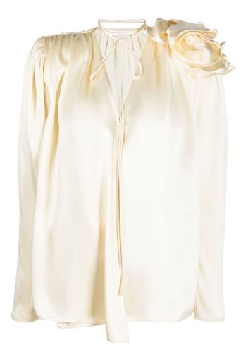 Magda Butrym draped silk blouse - Toni neutri