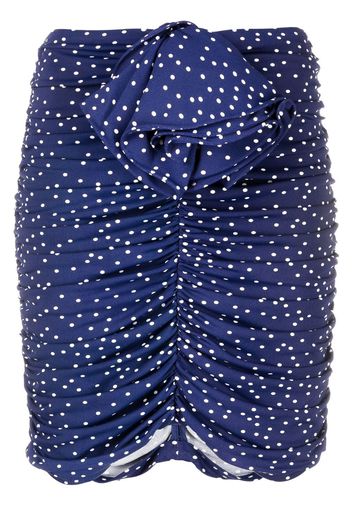 Magda Butrym spot-print ruched mini skirt - Blu