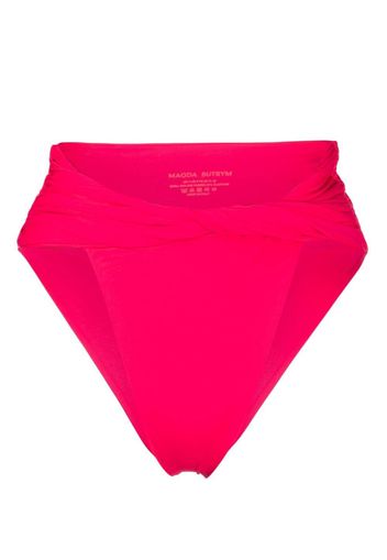 Magda Butrym Twisted high-waisted bikini bottoms - Rosa