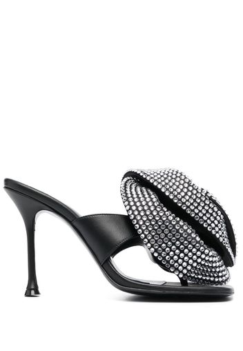 Magda Butrym 3D flower-detail 100mm sandals - Nero