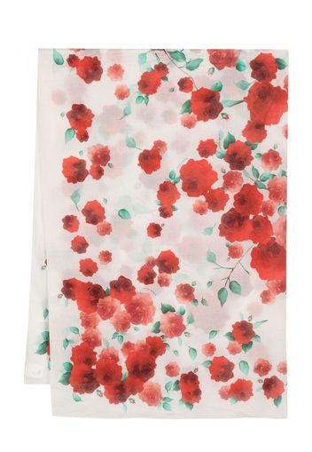 Magda Butrym floral-print silk scarf - Toni neutri