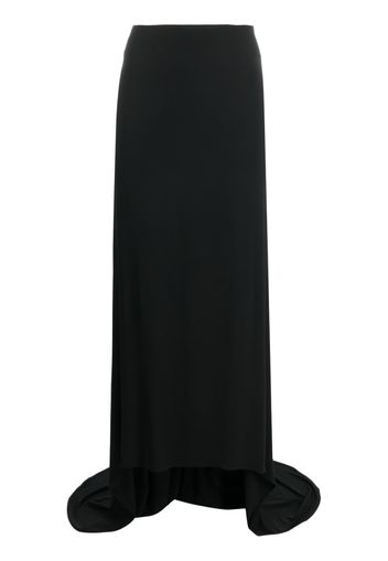 Magda Butrym floor-length asymmetric draped skirt - BLACK