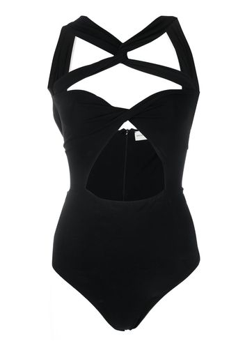 Magda Butrym twisted cut-out bodysuit - Nero