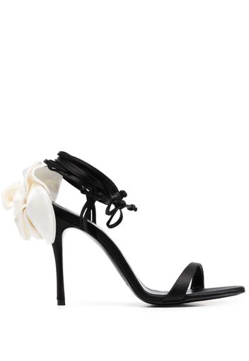 Magda Butrym floral-appliqué sandals - Nero