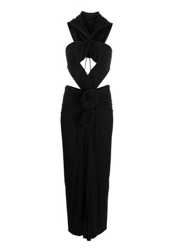 Magda Butrym cut-out silk maxi dress - Nero