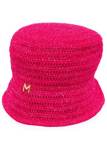 Magda Butrym logo-plaque crochet bucket hat - Rosa