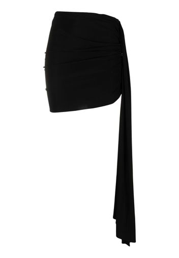 Magda Butrym draped asymmetric miniskirt - Nero