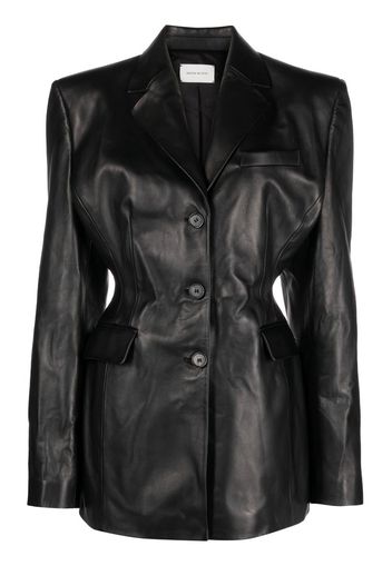 Magda Butrym long-sleeve leather jacket - Nero