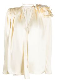 Magda Butrym draped silk blouse - Toni neutri