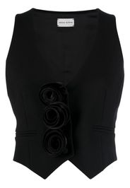 Magda Butrym floral-detail waistcoat - Nero